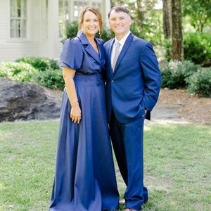Bagdley Mischka Navy Formal Dress